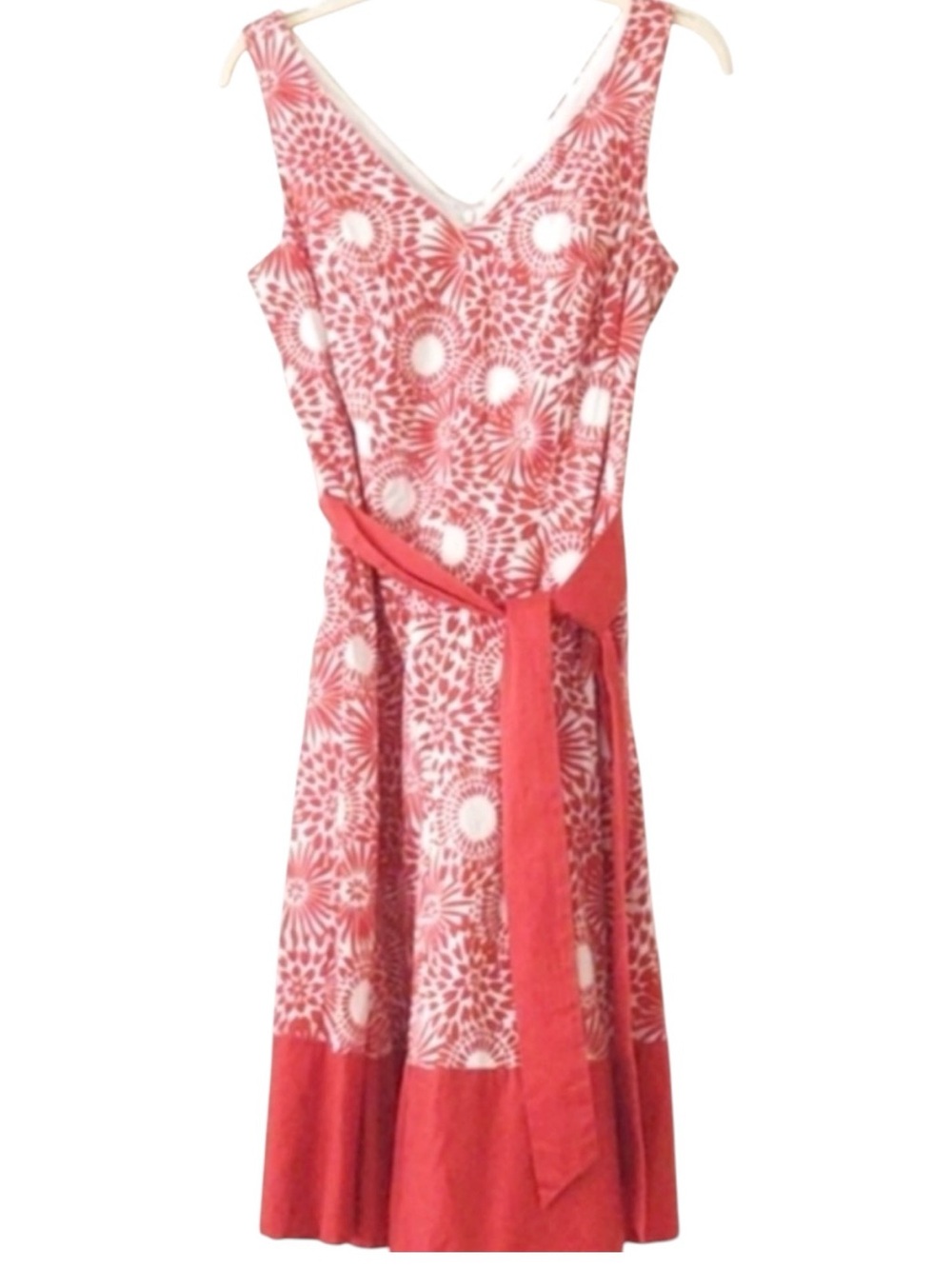 Jones Studio V-Neck Dress Red 14W